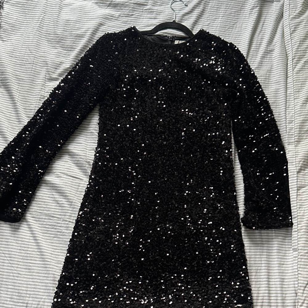 H&M Black Sequin Dress